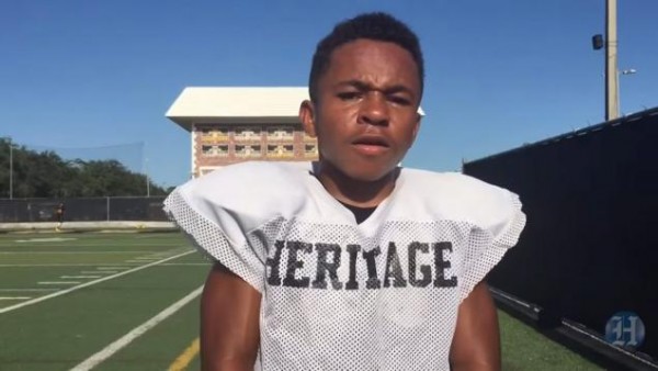 American Heritage running back Adam Reed is 4-foot-5, 95 pounds.